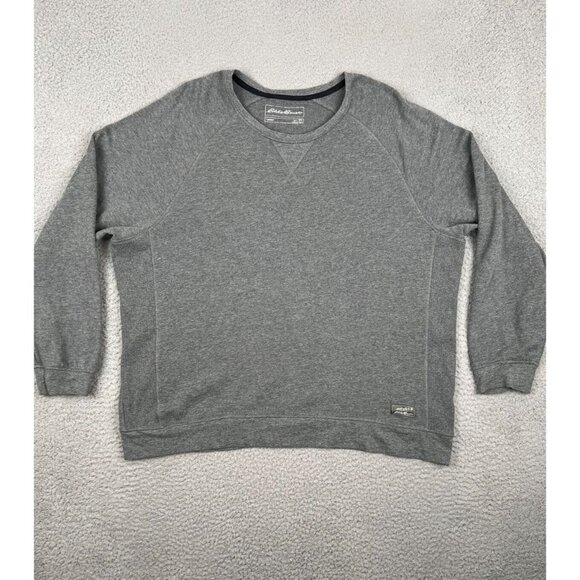 Eddie Bauer Sweater Men’s Gray Long Sleeve Pullover Sweatshirt Lounge Soft XXL - Picture 1 of 8